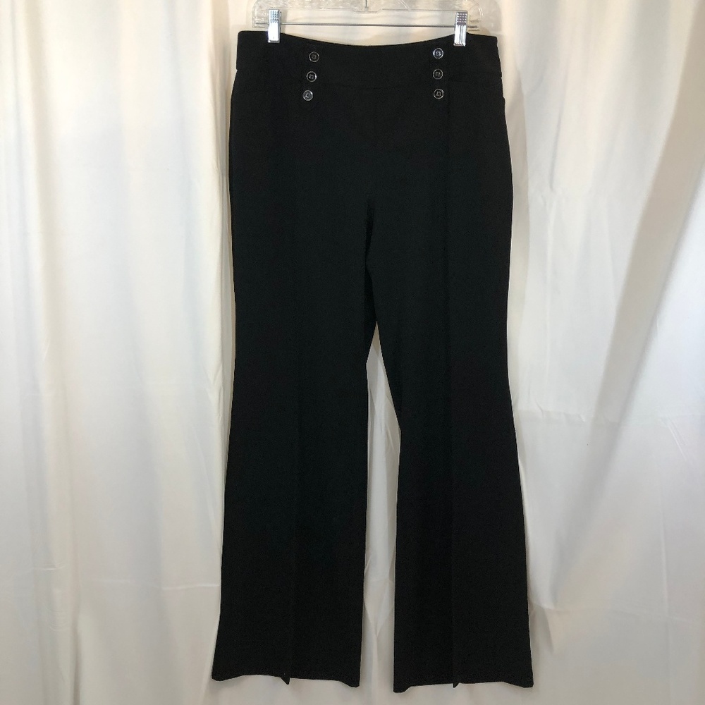 Black Flare Leg Double Button
